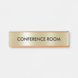 Placa De Porta Textura metálica dourada falsa imitação