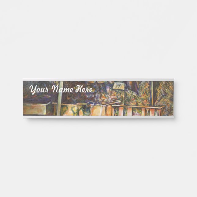 Placa De Porta Torna a criatividade mais brilhante (Frente)