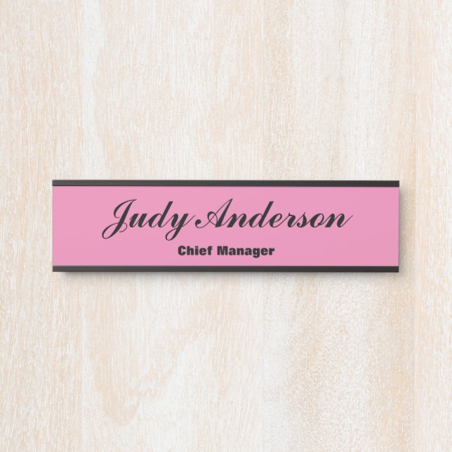 Placa De Porta Trendy Pink Professional Placebo (Frente)