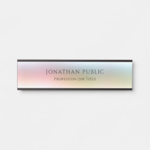 Placa De Porta Verde Amarelo Vermelho Azul Roxo Trendente Elegant