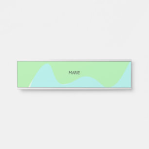 PLACA DE PORTA VERDE MÍNIMA SIMPLES ADICIONAR SEU NOME TEXTO PRES