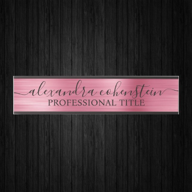 Placa De Porta Your Company Office Door Sign Rose Gold (Criador carregado)