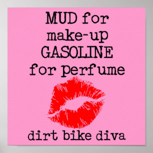Placa de Poster de Motocross Dirija Bike Diva