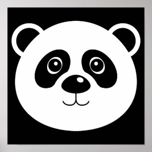 Placa de Poster do Urso Panda