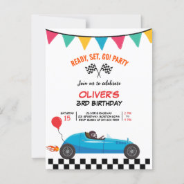 Placa de Posto do Convite de festas de Raça do Car