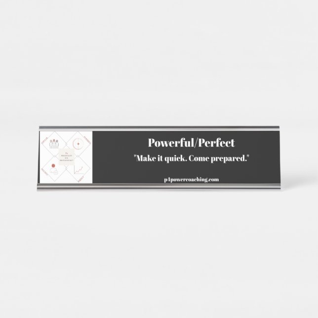 Placa de Prata Poderosa/Perfeita para Mesa (Frente)