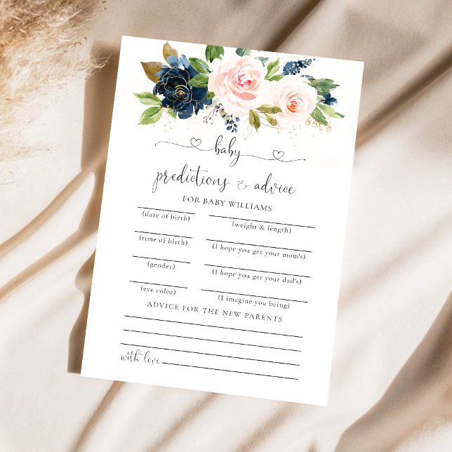 Placa de predições para bebês, cor-de-rosa e marin (Criador carregado)