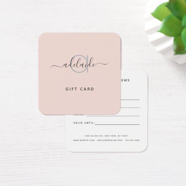 Placa de Presente Simples Monograma Simples Modern (Mesa)