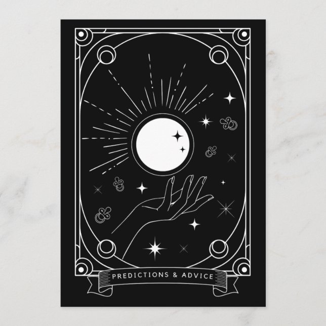 Placa de previsão e conselho do Tarot (Frente)