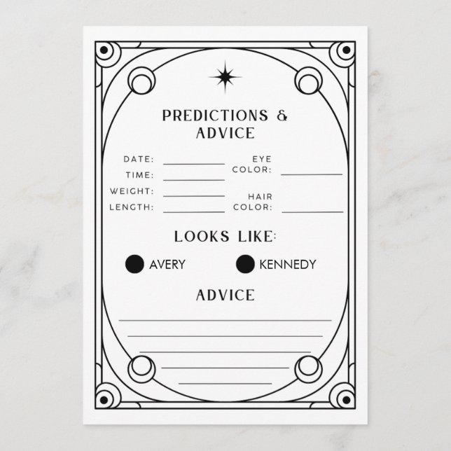 Placa de previsão e conselho do Tarot (Verso)