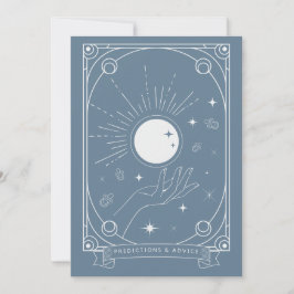 Placa de previsão e conselho do Tarot