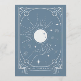 Placa de previsão e conselho do Tarot