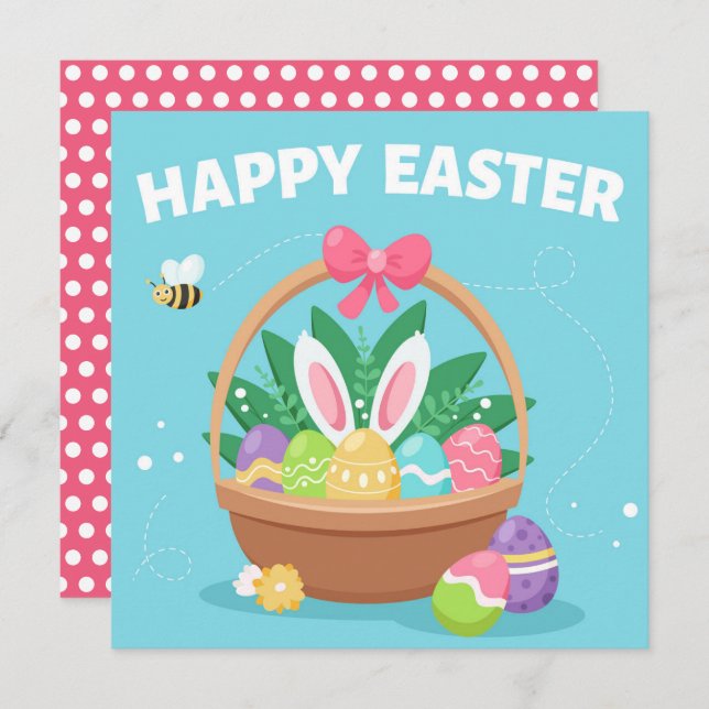 Placa de Primavera de Bunny para Páscoa (Frente/Verso)