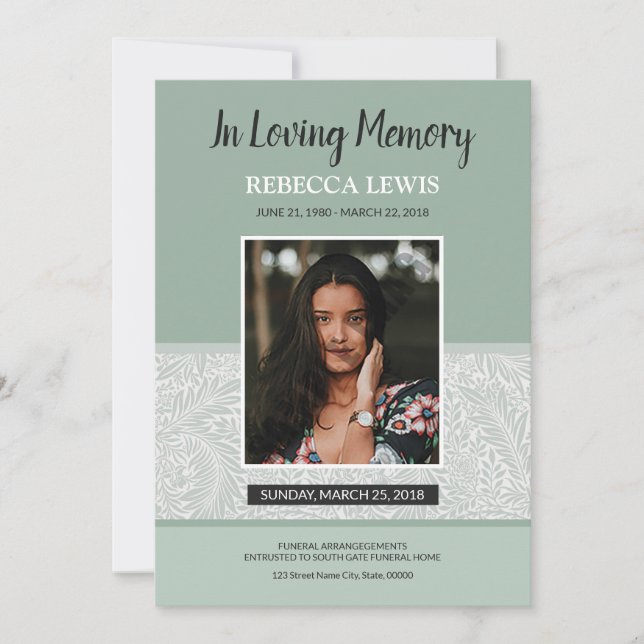 Placa de programa funerário (Frente)