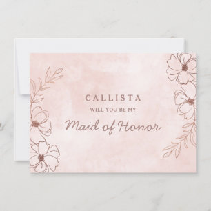 Placa de Proposta de Madrinha de casamento Dourada