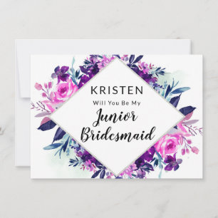 Placa de Proposta Floral Jr. Bridesmaid Encantada