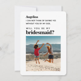 Placa de Proposta Simples Elegante de Bridesmaid