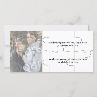 Placa de Quebra-cabeça "Mock" de Foto Personalizáv