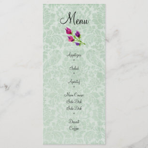 Placa de rack de 4" x 9" no menu do Casamento tema