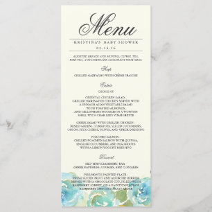 Placa de rack do menu Lavish Florals