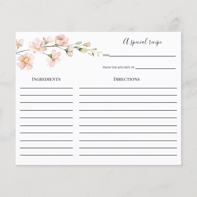 Placa de recebimento de Chá de panela Blush e Gree (Frente)