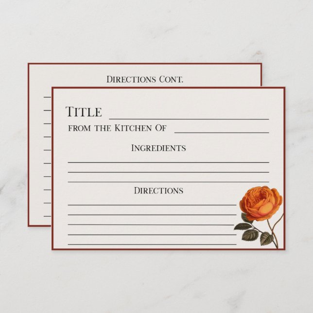 Placa de recebimento de Rosa de imagem elegante -  (Frente/Verso)