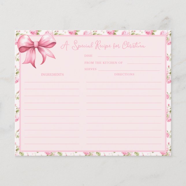 Placa de recebimento do Chá de panela coquete Rosa (Frente)