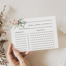 Placa de recebimento do Chá de panela Floral Verde