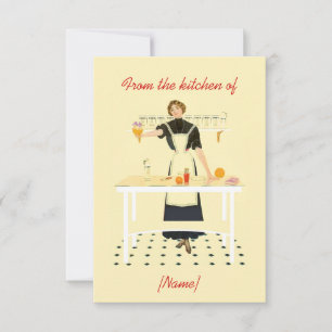 Placa de receita da cozinha retrô