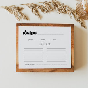 Placa de Receita do Chá de panela de Script Retroa