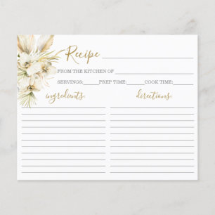 Placa de Receita do Chá de panela do Deserto Boho