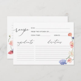 Placa de Receita do Chá de panela Floral Elegante
