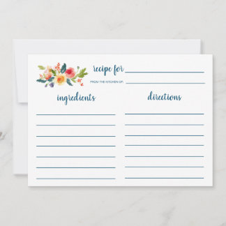 Placa de Receita do Chá de panela Floral Garden