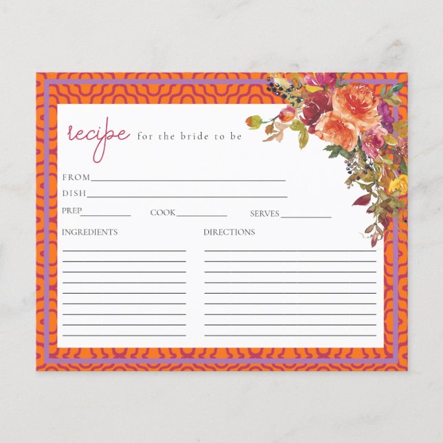 Placa de Receita do Chá de panela Watercolor Fuchs (Frente)