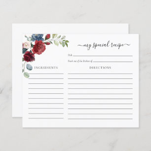 Placa de Receita Floral da Borgonha do chá de pane