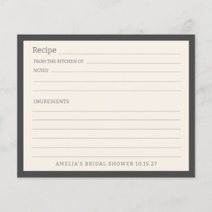 Placa de Receita Personalizada de Borda Preta Simp