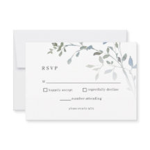 Placa de Recepção de casamento RSVP Floral Dusty B