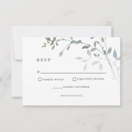 Placa de Recepção de casamento RSVP Floral Dusty B