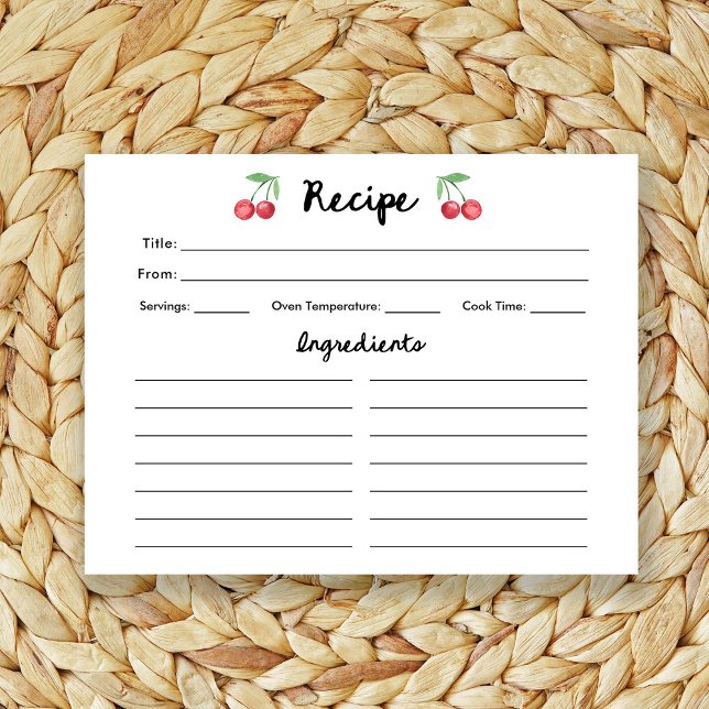 Placa de recepção do Chá de panela Retro Cherries  (Criador carregado)