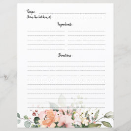 Placa de recepção floral Rosa de pincel cor-de-ros