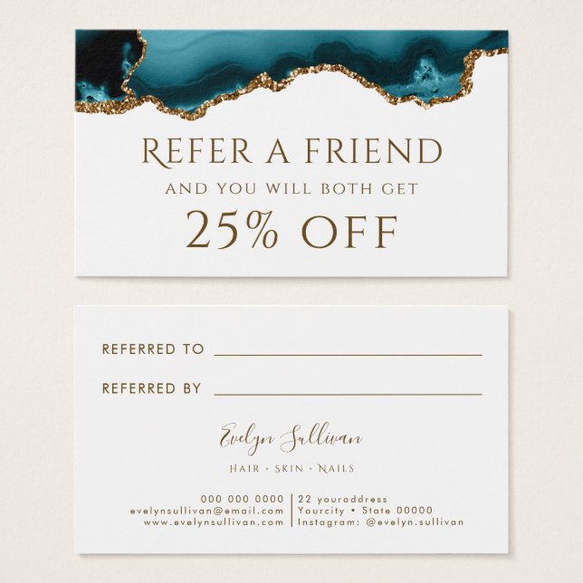 Placa de Referência Agate de Ouro Teórico (Frente & Verso)