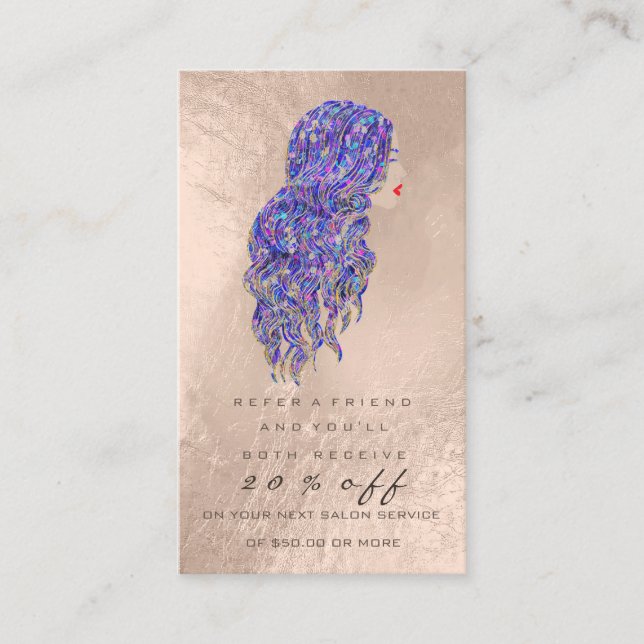 Placa de Referência de Salão Pérolas Makeup Lash H (Frente)