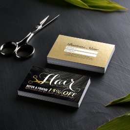 Placa de Referência Dourada Hair Salon Hairstylist
