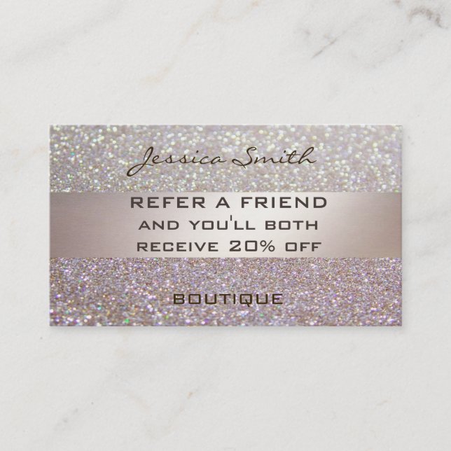 Placa de referência - glamorosa faux glittery chic (Frente)