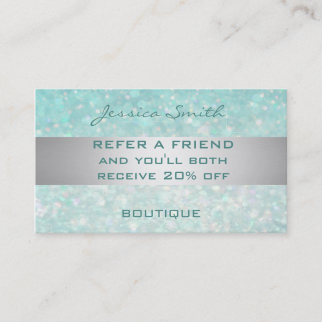 Placa de referência - glamorosa faux glittery chic (Frente)