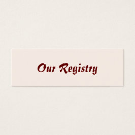 Placa de Registro Magra Personalizada do Noivo e d