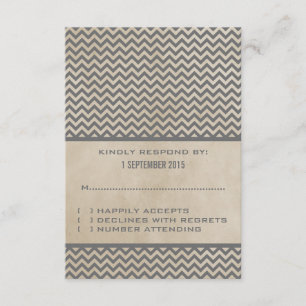 Placa de resposta Chic Chevron cinza
