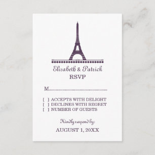 Placa de Resposta Chic Parisiense, Roxo