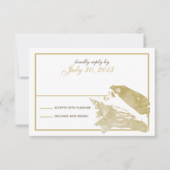 Placa de Resposta da Seashell do ouro (Frente)