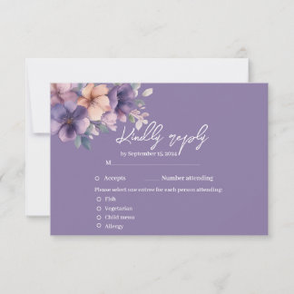 Placa de Resposta de Casamento, flores rosadas e p